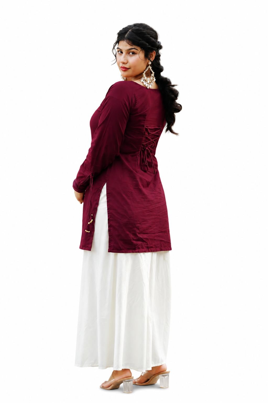 Brown Kurti full combo Set