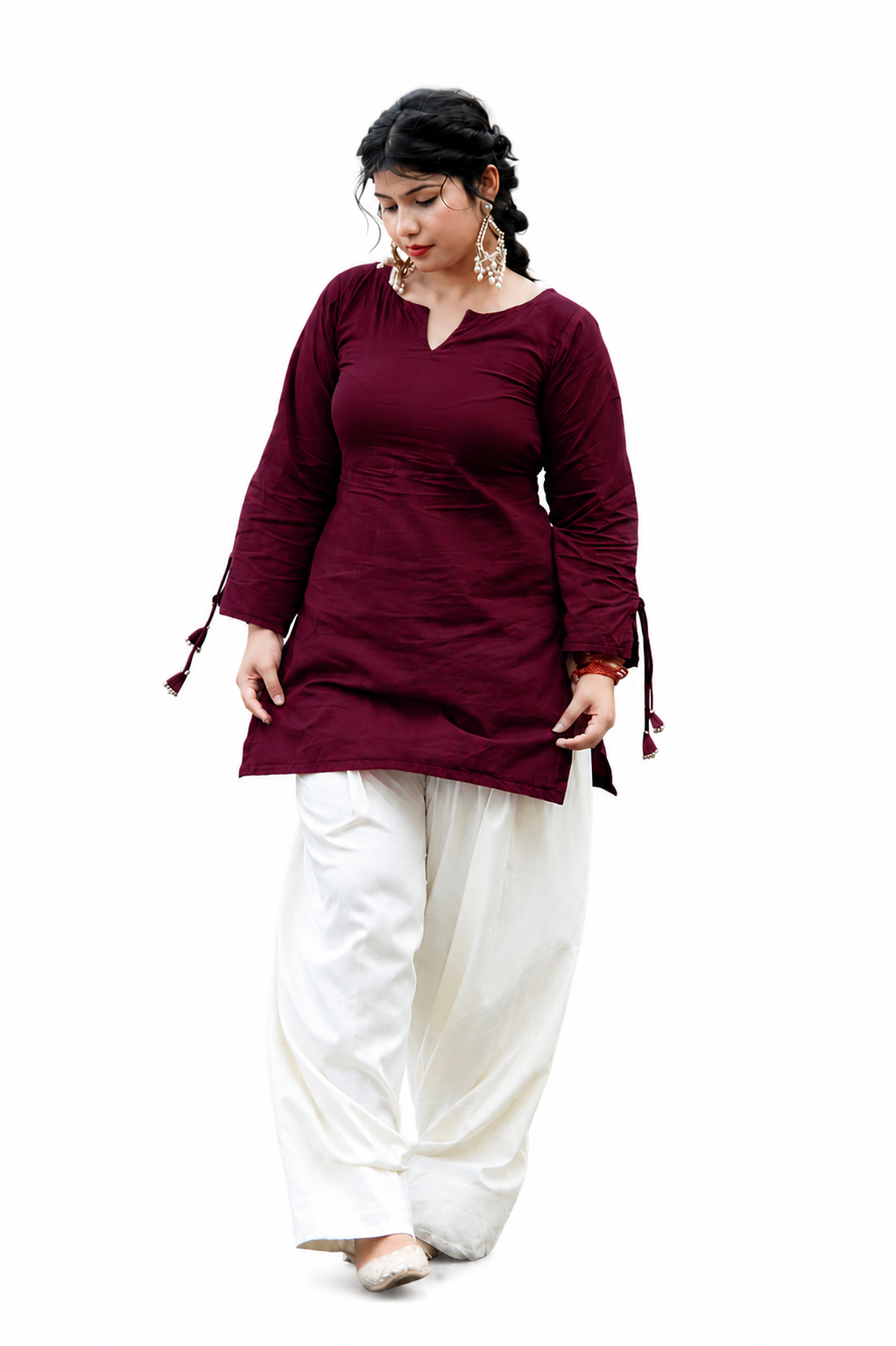 Brown Kurti full combo Set